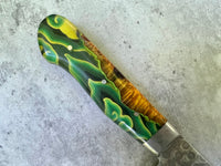 Custom Tsunehisa VG10 Damascus Hammered Western Gyuto 240 - Clouds