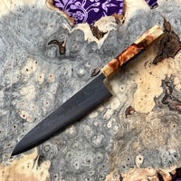 Custom Yoshikane Shiro 2 Nashiji Gyuto 210mm - Flame Box Eldar Hybrid