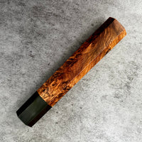 Custom Japanese Knife handle (wa handle) for 240-270mm - Honduran Rosewood Burl and horn