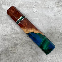 Custom Japanese Knife handle (wa handle) for 165-210 mm - Aussie burl hybrid
