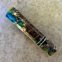 Custom Japanese Knife handle (wa handle) for 165-210mm: Black dyed box elder hybrid