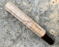 Custom Japanese Knife handle (wa handle) for 240mm - Ash and ziricote