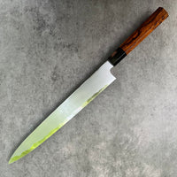 Tetsujin Kasumi Blue #2 Sujihiki 270 mm - Sonoran Desert Ironwood and horn