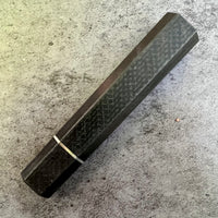Custom Japanese Knife handle (wa handle) for 240mm - Carbon fiber and nickel- silver