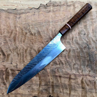 Custom Yu Kurosaki Fujin SG2 Hammered Gyuto 240 - ringed gidgee