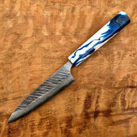 Custom Yu Kurosaki Fujin Hammered Petty 120mm - Chef Knife : acrylic handle