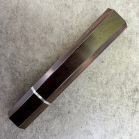 Custom Japanese Knife handle (wa handle) for 240mm - African Blackwood and Vintage Poker Chip