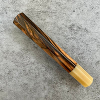 Custom Japanese Knife handle (wa handle) for 210mm: Mun Ebony and blonde horn