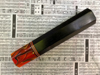 Custom Japanese Knife handle (wa handle) for 165-210mm - Ebony and fire