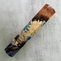 Custom Japanese Knife handle (wa handle) for 165-210 mm - Dyed Box elder hybrid
