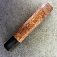 Custom Japanese Knife handle (wa handle) for 240mm - Honduran Rosewood Burl and horn