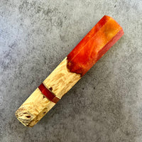Custom Japanese Knife handle (wa handle) for 165-210mm: buckeye burl hybrid