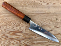 Custom Yu Kurosaki Houou Rainbow Colored Damascus VG10 Petty 120mm - Cocobolo and Horn