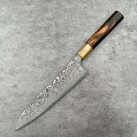 Custom Masakage Kumo Damascus VG10 Gyuto 210mm - Figured mun ebony