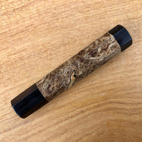 Custom Japanese Knife handle (wa handle) - Spalted maple and African Blackwood