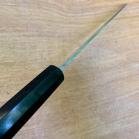 Custom Takeshi Saji Rainbow Ao 2 Damascus 240 Gyuto - Gabon Ebony and horn