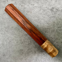 Custom Japanese Knife handle (wa handle) for 165-210mm : Honduran Rosewood and curly mango