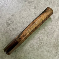 Custom Japanese Knife handle (wa handle) for 165-210 mm - Turkish walnut burl and African Blackwood
