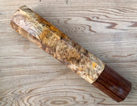 Custom Japanese Knife handle (wa handle) for 165-210mm - Chakte viga burl and Honduran Rosewood