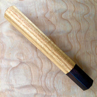 Custom Japanese Knife handle (wa handle) for 240mm - American chestnut and African Blackwood