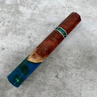 Custom Japanese Knife handle (wa handle) for 165-210 mm - Aussie burl hybrid
