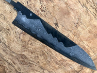 Nigara Troll Killer Mt Fuji with Moon Gyuto 270 mm - Curly Siamese Rosewood and horn