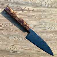 Custom Kajiwara Aogami 2 Damascus Ko Bocho 120 mm - Maple burl