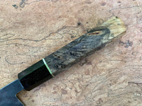 Custom Sugi Fujiwara Shirogami 1 Gyuto 210 - Buckeye Burl