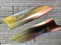 Yu Kurosaki Houou Rainbow Colored Damascus VG10 Bunka 165 mm - Blade Only
