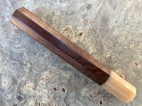 Custom Japanese Knife handle (wa handle) for 240mm - Curly Siamese rosewood and blonde