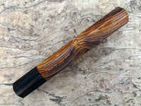 Custom Japanese Knife handle (wa handle) for 240mm - Cocobolo and Macassar ebony