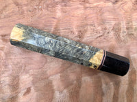 Custom Japanese Knife Handle - Buckeye burl and Horn