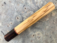 Custom Japanese Knife handle (wa handle) for 240mm - Olive and African Blackwood