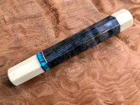 Custom Japanese Knife Handle - dyed maple with faux ivory