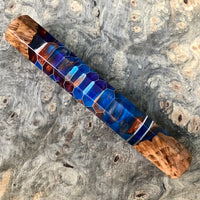 Custom Japanese Knife handle (wa handle) - Cherry burl honeycomb