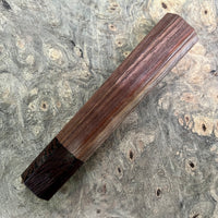 Custom Japanese Knife handle (wa handle) for 165-210mm - curly black walnut and wenge