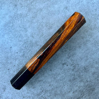 Custom Japanese Knife handle (wa handle) for 165-210mm: Sonoran desert ironwood and horn