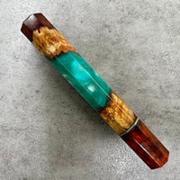 Custom Japanese Knife handle (wa handle) for 240mm - bloodwood burl hybrid