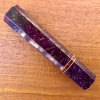 Custom Japanese Knife handle (wa handle) for 165-210mm : Violet dyed Karelian birch