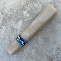 Custom Japanese Knife handle (wa handle) for 240mm : Blue pearl and Frost bite
