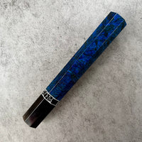 Custom Japanese Knife handle (wa handle) for 240 mm: Dyed mango and horn
