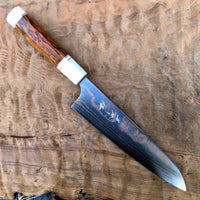 Custom Yu Kurosaki Houou Rainbow Colored Damascus VG10 Gyuto 210 mm - Siamese rosewood with faux ivory