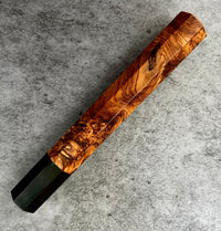 Custom Japanese Knife handle (wa handle) for 240-270mm - Honduran Rosewood Burl and horn