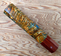 Custom Japanese Knife handle (wa handle) for 165-210mm - Dyed box elder burl