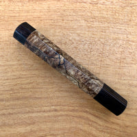 Custom Japanese Knife handle (wa handle) - Spalted maple and African Blackwood