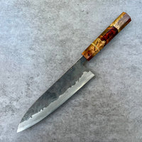 Custom Sugi Fujiwara Shirogami 1 Gyuto 210 - Chechen Burl hybrid