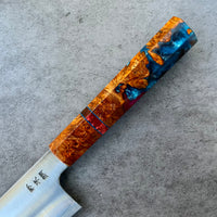 Custom Sukenari SG2 210mm Gyuto with hybrid burl