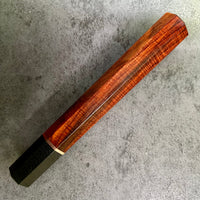Custom Japanese Knife handle (wa handle) for 240mm - Exceptional quality curly Siamese Rosewood and carbon fiber