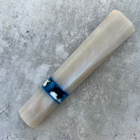 Custom Japanese Knife handle (wa handle) for 165-210mm : Blue pearl and Frost bite