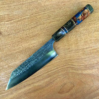 Custom Yu Kurosaki Raijin Cobalt Special Steel Bunka 165mm - buckeye hybrid